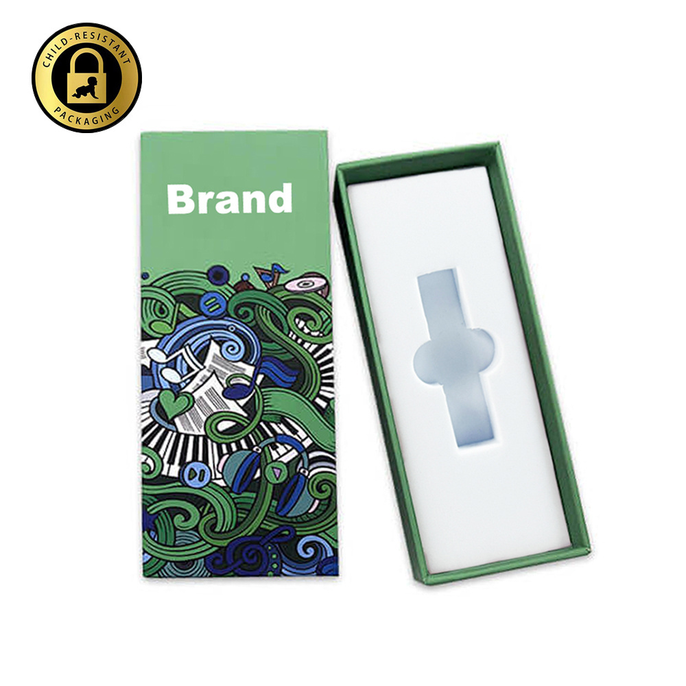 Custom logo printed 0.5ml 1ml disposable Sliding package Box drawer Storage box thick cart pen pod paper packaging box for carts