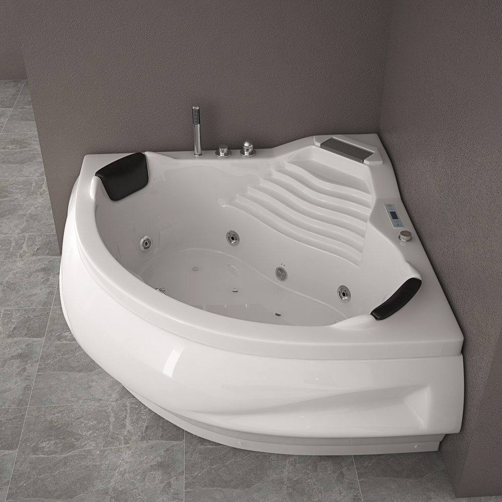 Bath tub jacuzi, romantic corner bathtub, tub 2 person bathtub whirlpool massage bathtubs