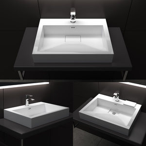 Corians Lavabo Acrylic Solid Surface Artificial Stone Toilet Bathroom Wash Basin