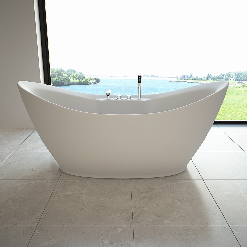 customize Acrylic material bath tub marble corner freestanding bathtub