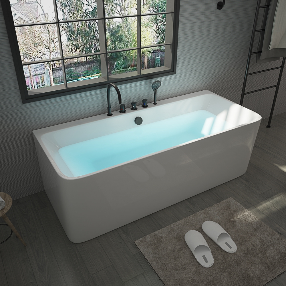 Bathtub 1.5m, deep bathtub, freestanding bathtub solid surface