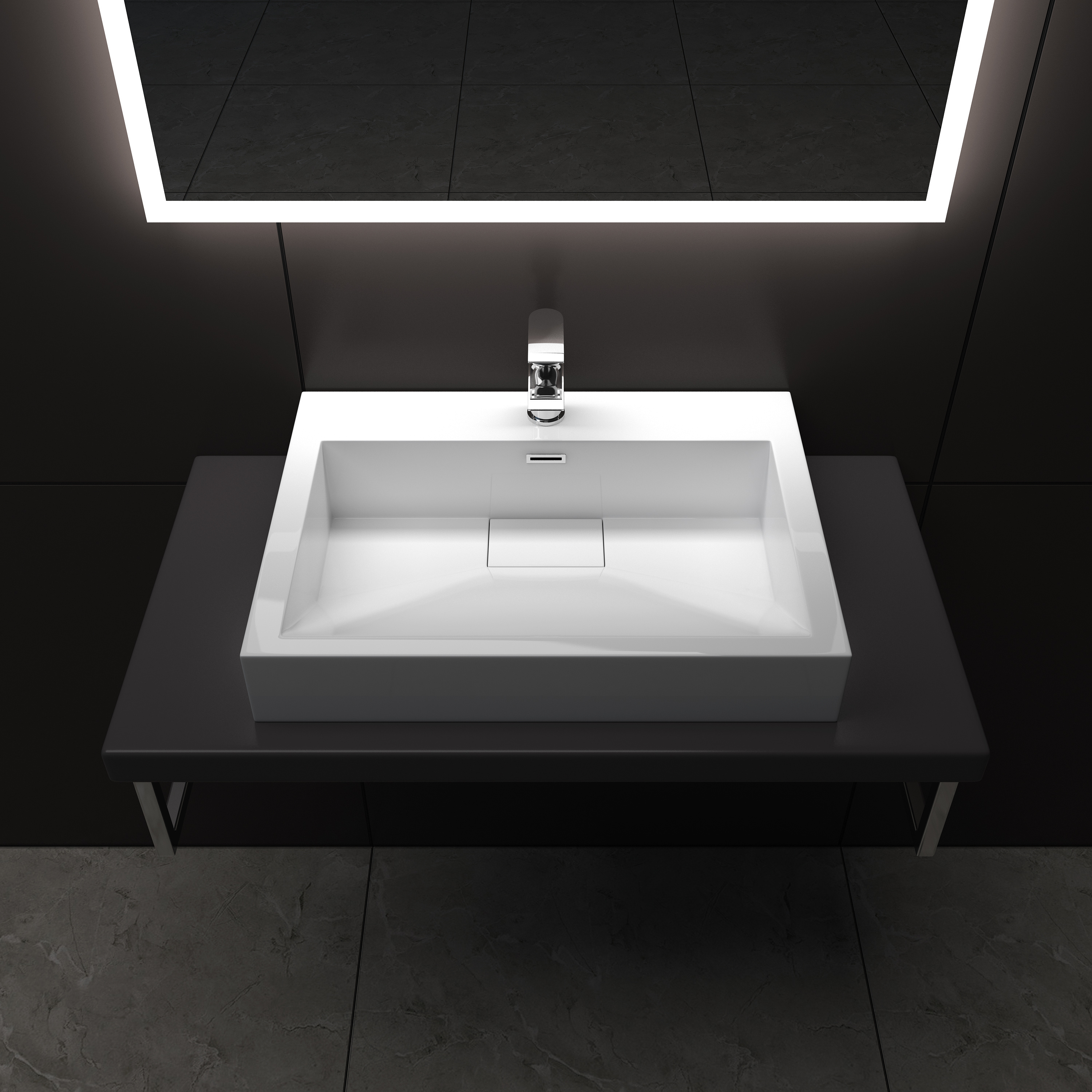 Corians Lavabo Acrylic Solid Surface Artificial Stone Toilet Bathroom Wash Basin