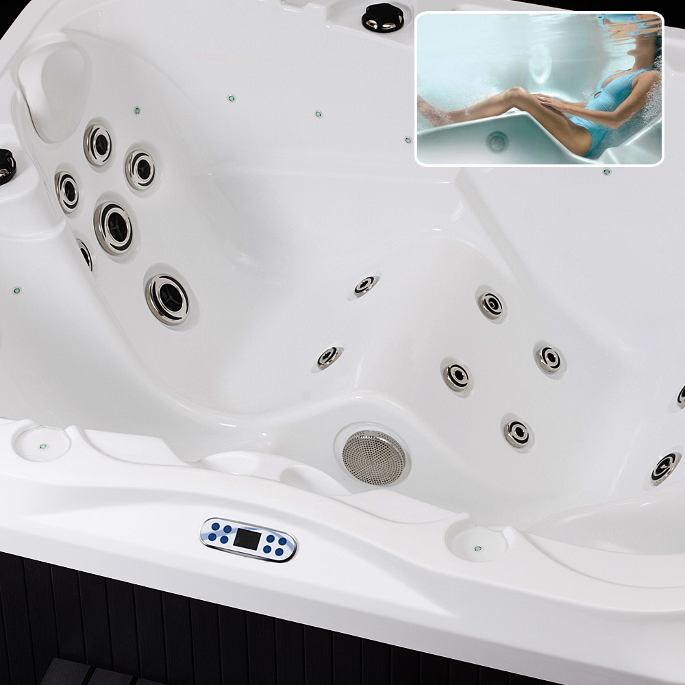 Outdoor whirlpool luxury acrylic hydro massage bathtub cheap price 3 person jacuzzis plug and play balboa spa hot tub