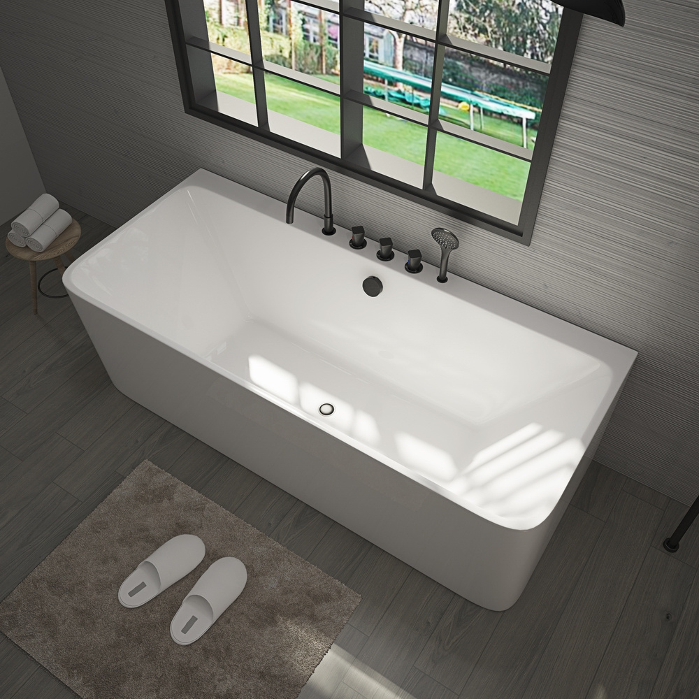 Bathtub 1.5m, deep bathtub, freestanding bathtub solid surface