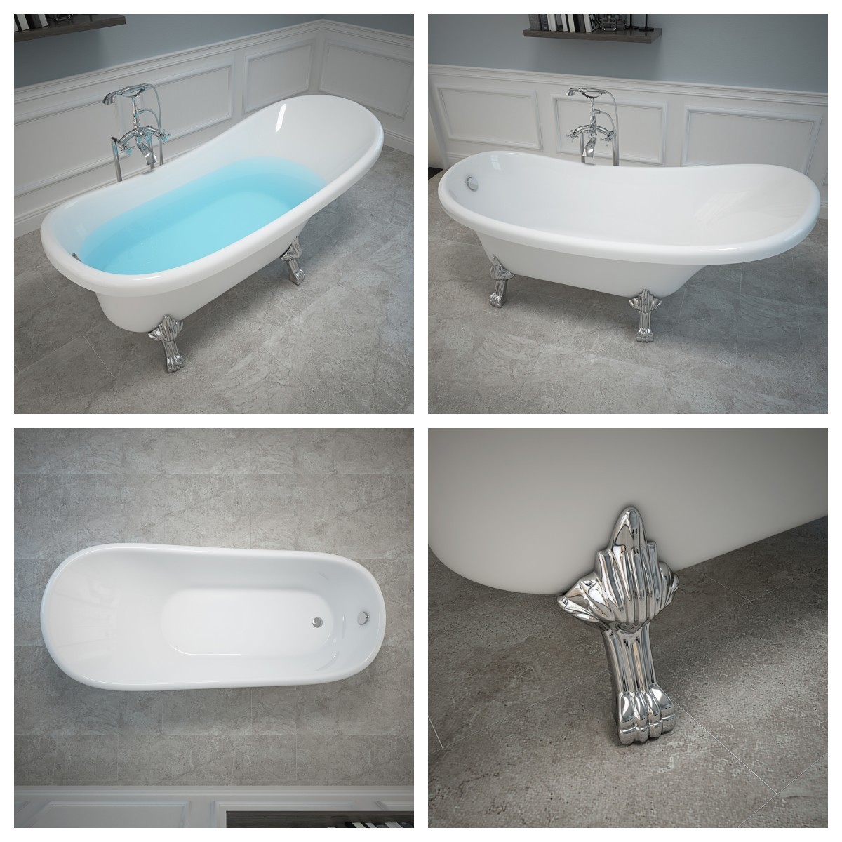 High back clawfoot tub bathroom clawfoot bathtub adult soaking slipper clawfoot tub