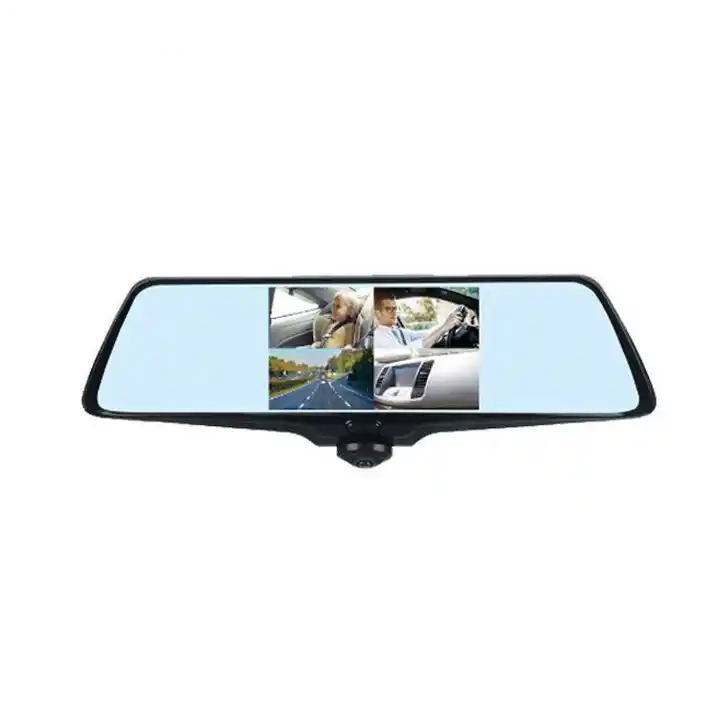 360 degree fish-eye 1080P Dual lens Car mirror Cam Recorder touch scree rear view g-sensor car camera Panoramic lens dashcamera