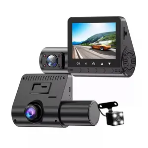 Universal 1080P 720P Car Dash Cam 2.4inch Front and Inside Car Video Recorder 3 Lens Dashboard Camera