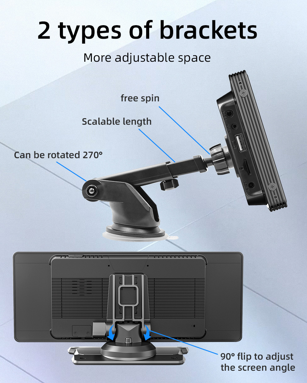 Cutting-edge MP5 Carplay 10.26 inch IPS HD Screen Wireless Carplay Android BT 5.1 FM System with Rear-view Screen