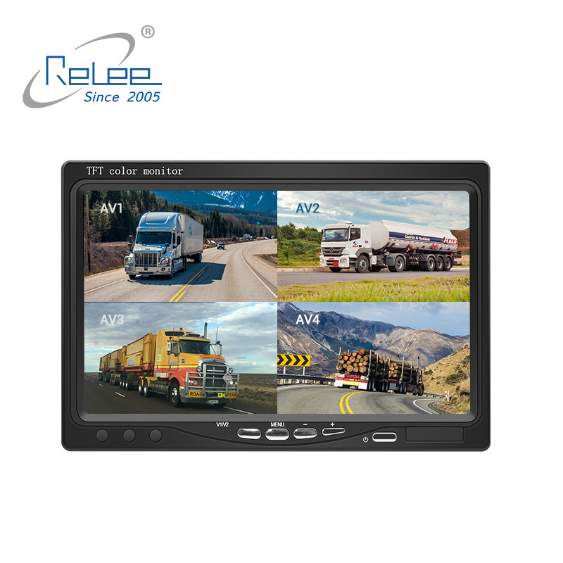 7 Inch 4 Split Monitor Backup Camera Waterproof IR Night Vision Parking System, for Bus and Truck