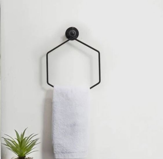 Black And Gold Abstract Towel Holder Stand For Wall Mounted Bathroom Accessories Usage Wholesale Custom Towel Holder Hanger