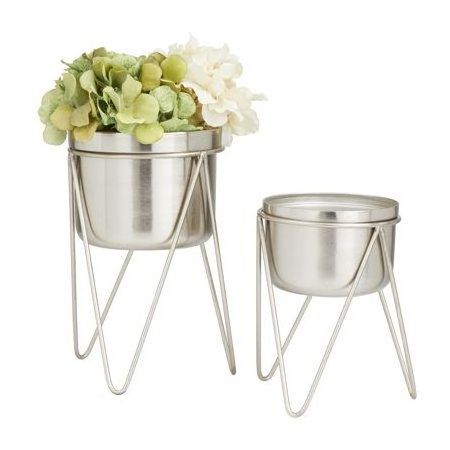 Antique Gold Plated Italian Planter Flower stand Reliable Quality Light Hammered Design Pots Amazing Modern Planters For Indoor