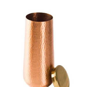 New Ayurvedic Proved Brass Copper Water Bottle For Beneficial Drinking Hammered Bottle Kitchenware After Lunch Drink Supply