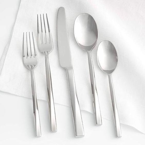 Italian Restaurants Supplies Cutlery Set With LID High Shinny Pure Steel Handcrafted Metal Cutlery Set Made In India