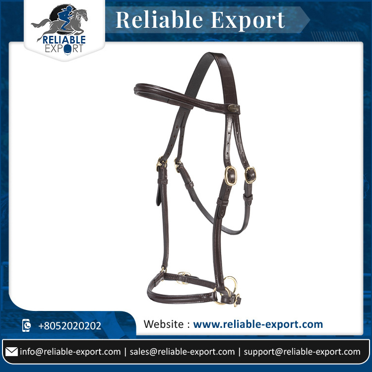 High Quality Leather Horse Bridle with Anatomic Shape and Soft Padded Headpiece At Affordable Price