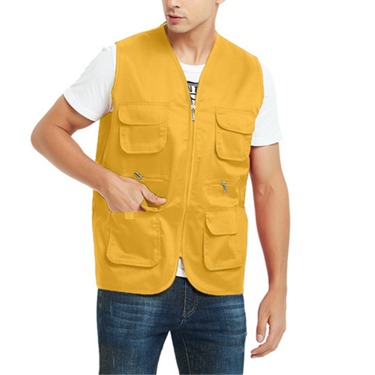 Latest Waistcoat Design For Men Activity Team Supermarket Customize Uniform Polyester Volunteer Vest