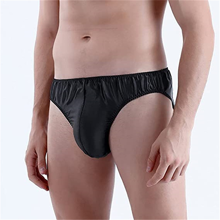 Mens Fat Satin Thong Panties Gay Sexy Underwear G-Strings Briefs Silk Satin Thong Gaff Panties