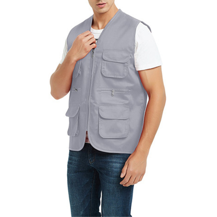 Latest Waistcoat Design For Men Activity Team Supermarket Customize Uniform Polyester Volunteer Vest