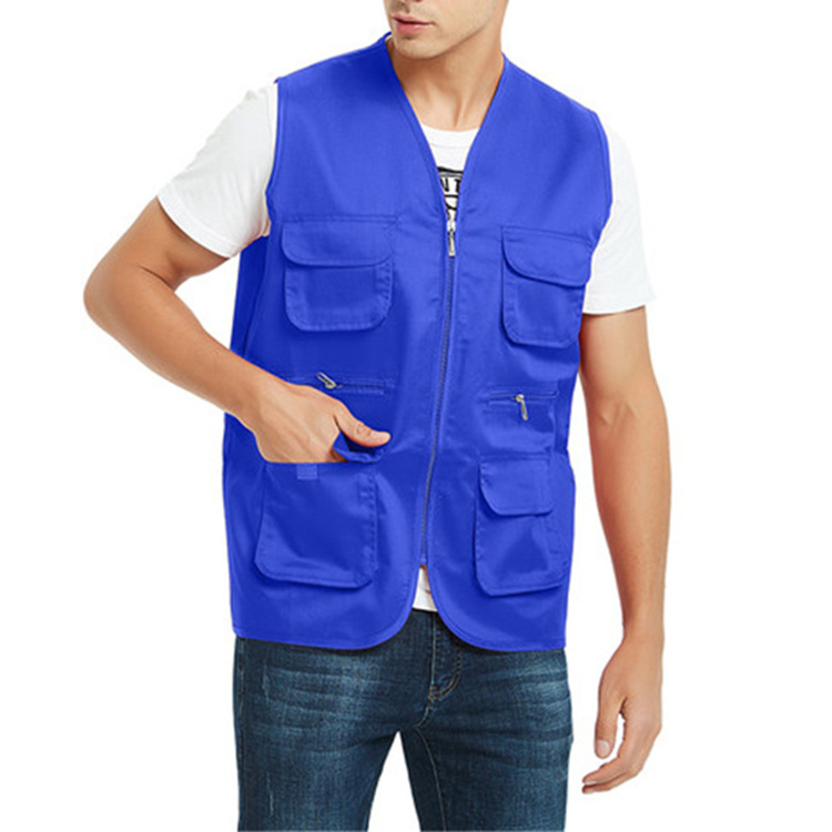 Latest Waistcoat Design For Men Activity Team Supermarket Customize Uniform Polyester Volunteer Vest