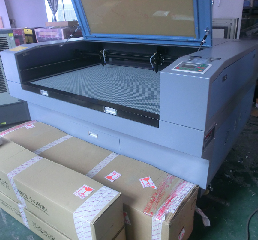 1600X1000mm work area 100w dual laser head moving seperately smart control economical co2 laser cutting