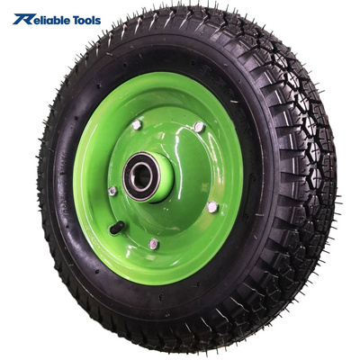 wheelbarrow pneumatic air wheel tyre 3.50-8 high quality  4PR tyre and tube for wheelbarrow