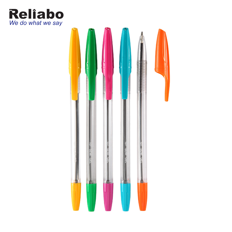 Reliabo New China Products Widely Used Fancy Office Stationery Anti-slip Cap Plastic Ballpen