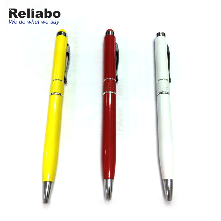 Reliabo Unique Products Slim Multi-function Ballpoint Metal Led Flashlight Pen With Light