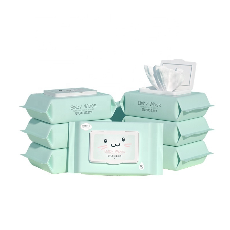 China Wholesale Soft Spunlace No-Woven Disposable Oem Wet Baby Wipes Ready goods