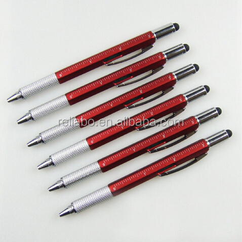 Promotional Multifunctional Screwdriver Ballpoint Pen Horizontal Capacitor Touch Screen Metal Scale Gift Tool Pen