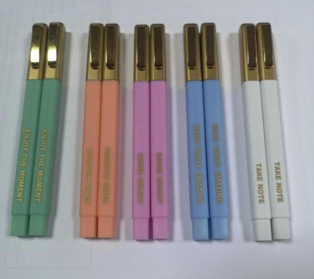 High quality Hot selling luxury gold clip rubber square hotel ball pen with custom logo ballpoint pen stylo promotional pens