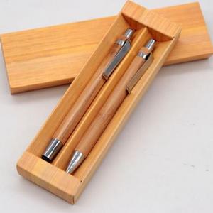 Eco Friendly Custom Logo Wooden Pen With Case Gift Pen Set Bamboo Stylus Ball Pen Set With Box