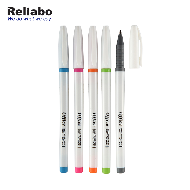 Reliabo New China Products Widely Used Fancy Office Stationery Anti-slip Cap Plastic Ballpen