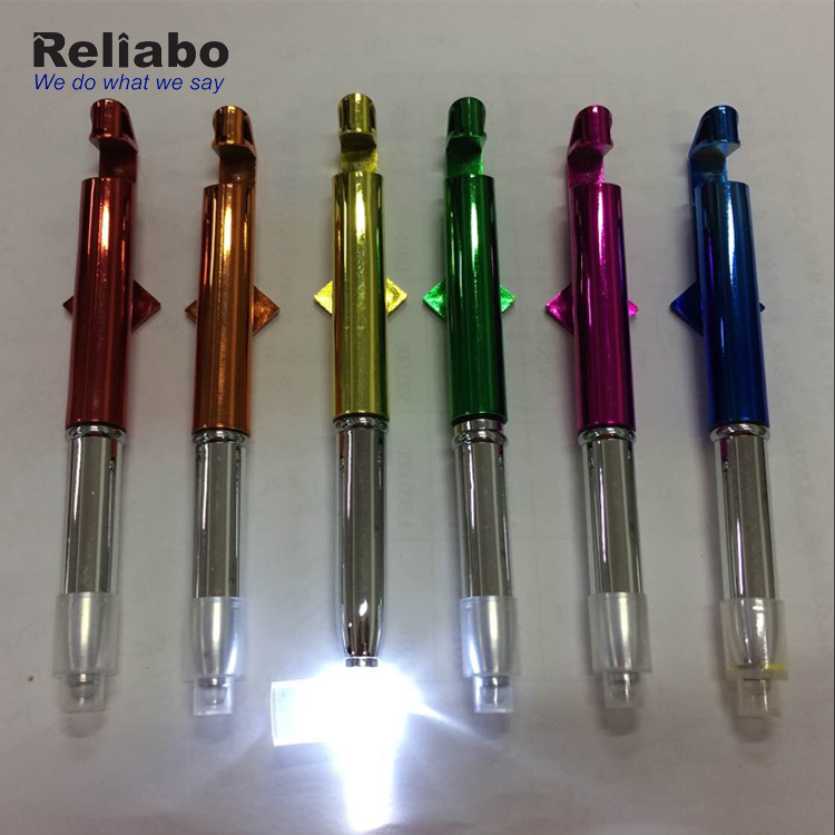 Reliabo Unique Products Slim Multi-function Ballpoint Metal Led Flashlight Pen With Light