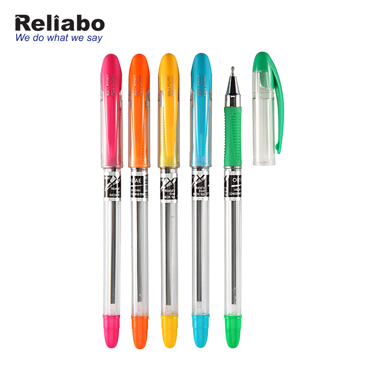 Reliabo New China Products Widely Used Fancy Office Stationery Anti-slip Cap Plastic Ballpen