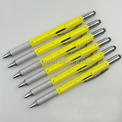 Promotional Multifunctional Screwdriver Ballpoint Pen Horizontal Capacitor Touch Screen Metal Scale Gift Tool Pen