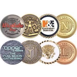 Coin Maker Manufacture 3D Zinc Alloy Gold Silver Brass Copper Metal Logo Coins Custom Made Souvenir Challenge Coin