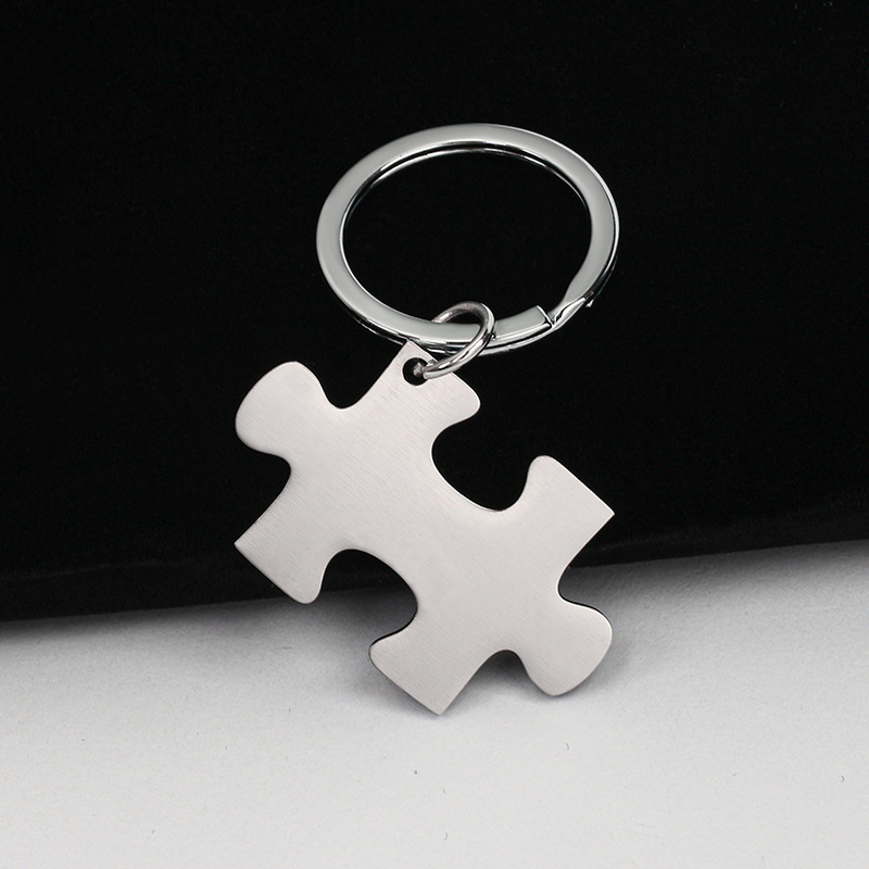 Keychain Anniversary Valentine Gift for Couples Key Chain Set Long Distance Puzzle Key Chain