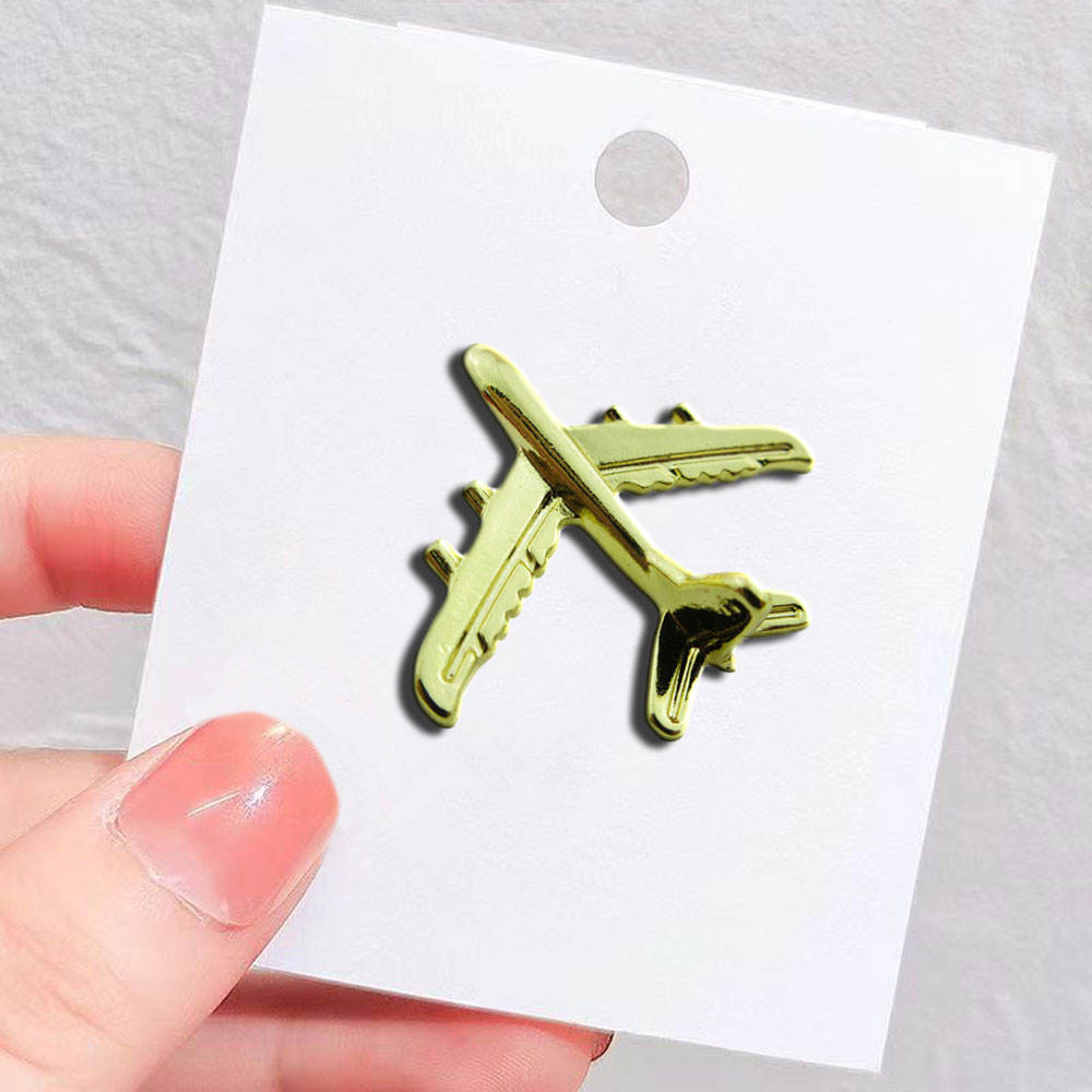 Wholesale 3d air Plane Lapel Pin Metal Badge Manufacture Metal Hard Enamel Pins Custom Enamel Pin