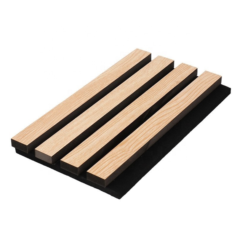 Best Fireproof Waterproof Acoustic Slat Wall Panel Wood Veneer Panel 3D Decorative Slats Acoustic Panels For Interior Wall