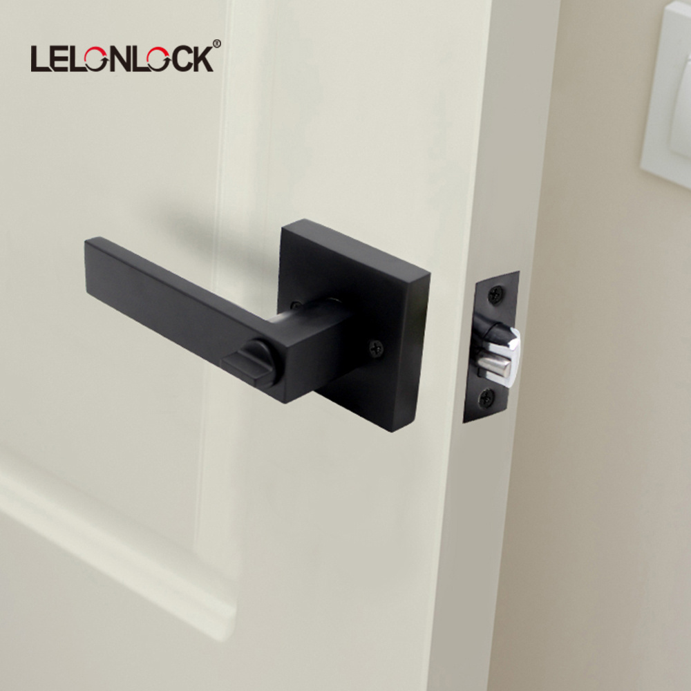 Popular north and south america matt black interior bathroom door lock