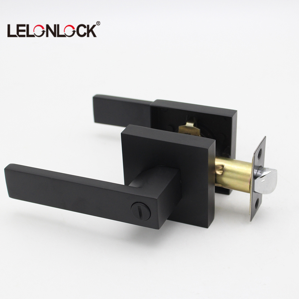 Popular north and south america matt black interior bathroom door lock