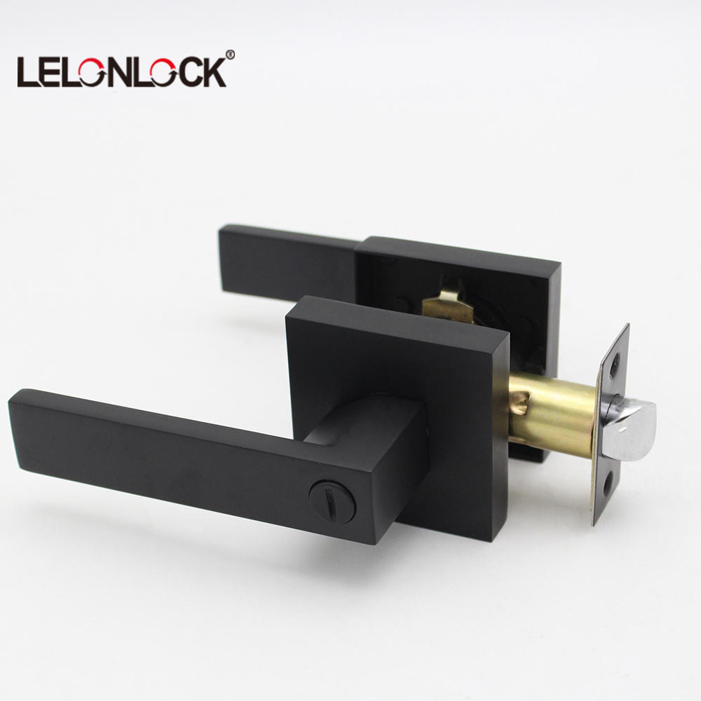 Popular north and south america matt black interior bathroom door lock