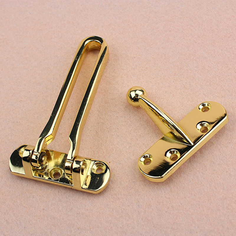 Heavy duty polish gold swinging bar slide bolt entry security door guard security lock RDA-16