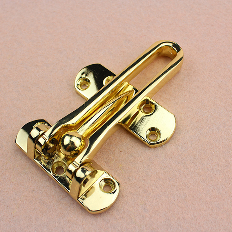 Heavy duty polish gold swinging bar slide bolt entry security door guard security lock RDA-16