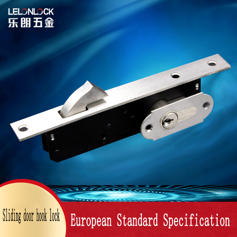 Stainless steel 304 backset hook bolt mortise lock steel hook lock for sliding gate door lock body