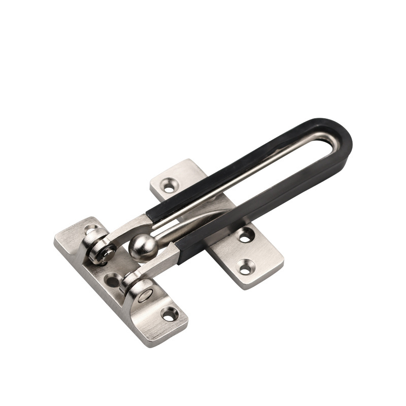 Solid Zinc Alloy Home Security Door Guard Swing Bar Door Guard for Hotel Door Latch Thicken Reinforcement Lock With rubber