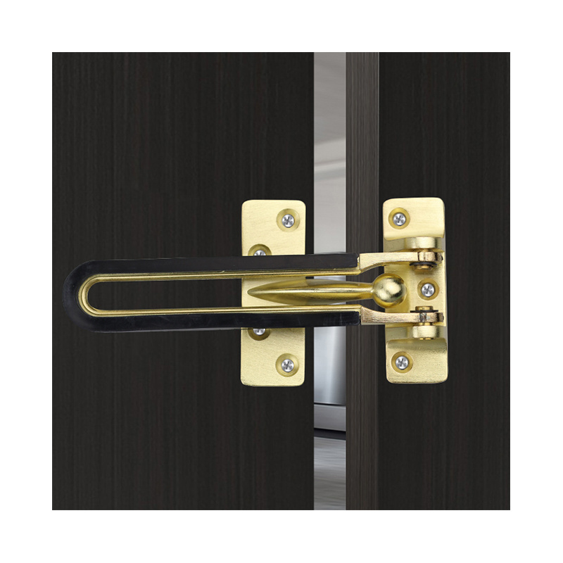 Solid Zinc Alloy Home Security Door Guard Swing Bar Door Guard for Hotel Door Latch Thicken Reinforcement Lock With rubber