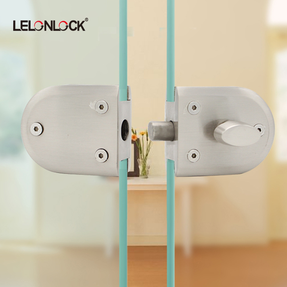 Double door Zinc alloy single bolt glass door lock