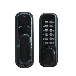 Black combination push button door lock/mechanical code lock