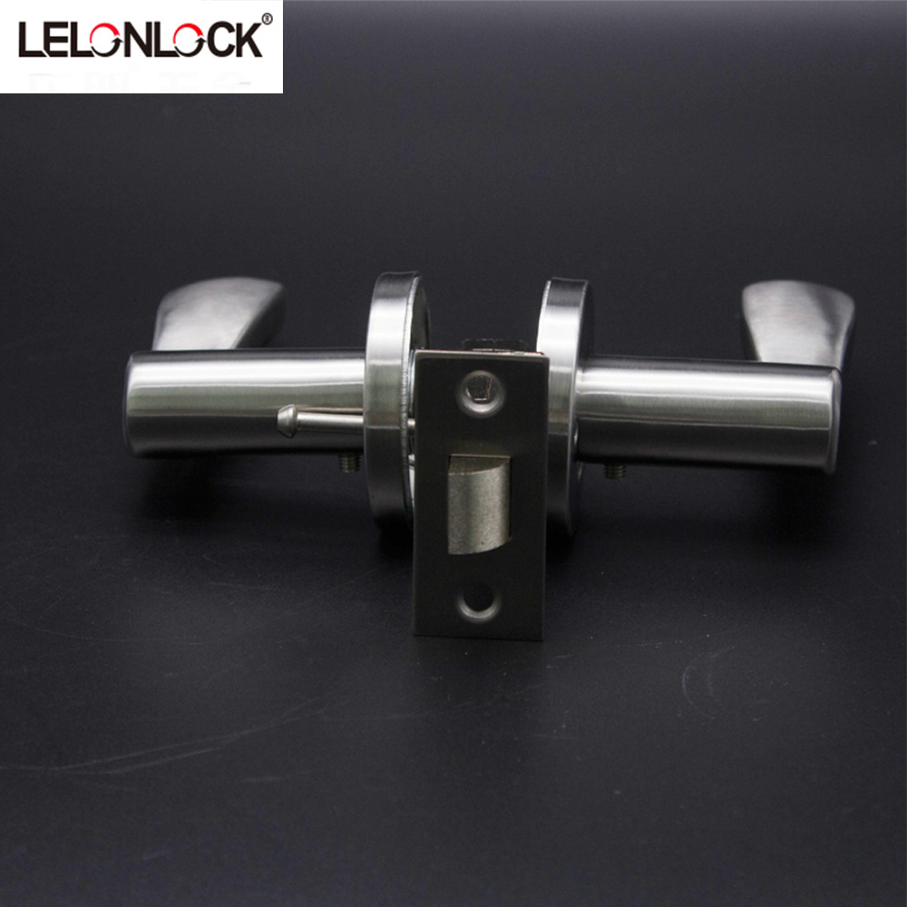 Tubular lever door handle lock stainless steel entry privacy bathroom lock/ toilet door lock