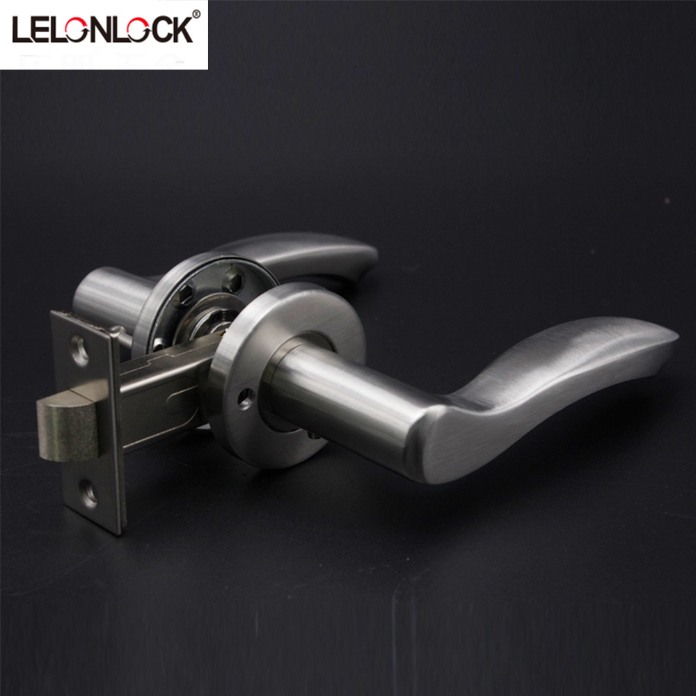 Tubular lever door handle lock stainless steel entry privacy bathroom lock/ toilet door lock